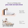SNEAKARE Quick Shoe Cleaning Kit Shoe Cleaner & Medium Bristle Shoe Brush, White Shoe Cleaning Kit, Shoe Cleaner Kit For Sneaker,Sports Shoe Cleaner Foam Spray