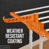 71ZmQAHDzaL._SL1500_ Happer Premium Clothes Stand for Drying with Wheels | Portable | 3 Layer Rack for Balcony | Foldable Wings | 24 Hanger Rods | Anti Rust Steel Metal (Orange | Prince Jumbo)