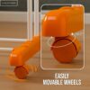 71diCNTDMIL._SL1500_ Happer Premium Clothes Stand for Drying with Wheels | Portable | 3 Layer Rack for Balcony | Foldable Wings | 24 Hanger Rods | Anti Rust Steel Metal (Orange | Prince Jumbo)
