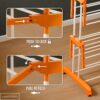 81NAsDuFKDL._SL1500_ Happer Premium Clothes Stand for Drying with Wheels | Portable | 3 Layer Rack for Balcony | Foldable Wings | 24 Hanger Rods | Anti Rust Steel Metal (Orange | Prince Jumbo)