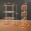 81ruz-nHsSL._SL1500_ Happer Premium Clothes Stand for Drying with Wheels | Portable | 3 Layer Rack for Balcony | Foldable Wings | 24 Hanger Rods | Anti Rust Steel Metal (Orange | Prince Jumbo)